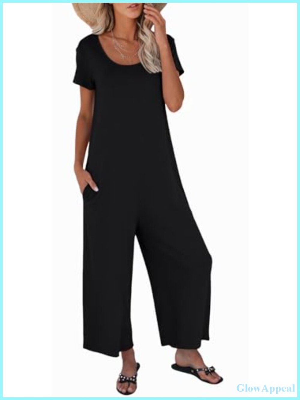 Women's Casual Loose Fit Jumpsuit with Pockets